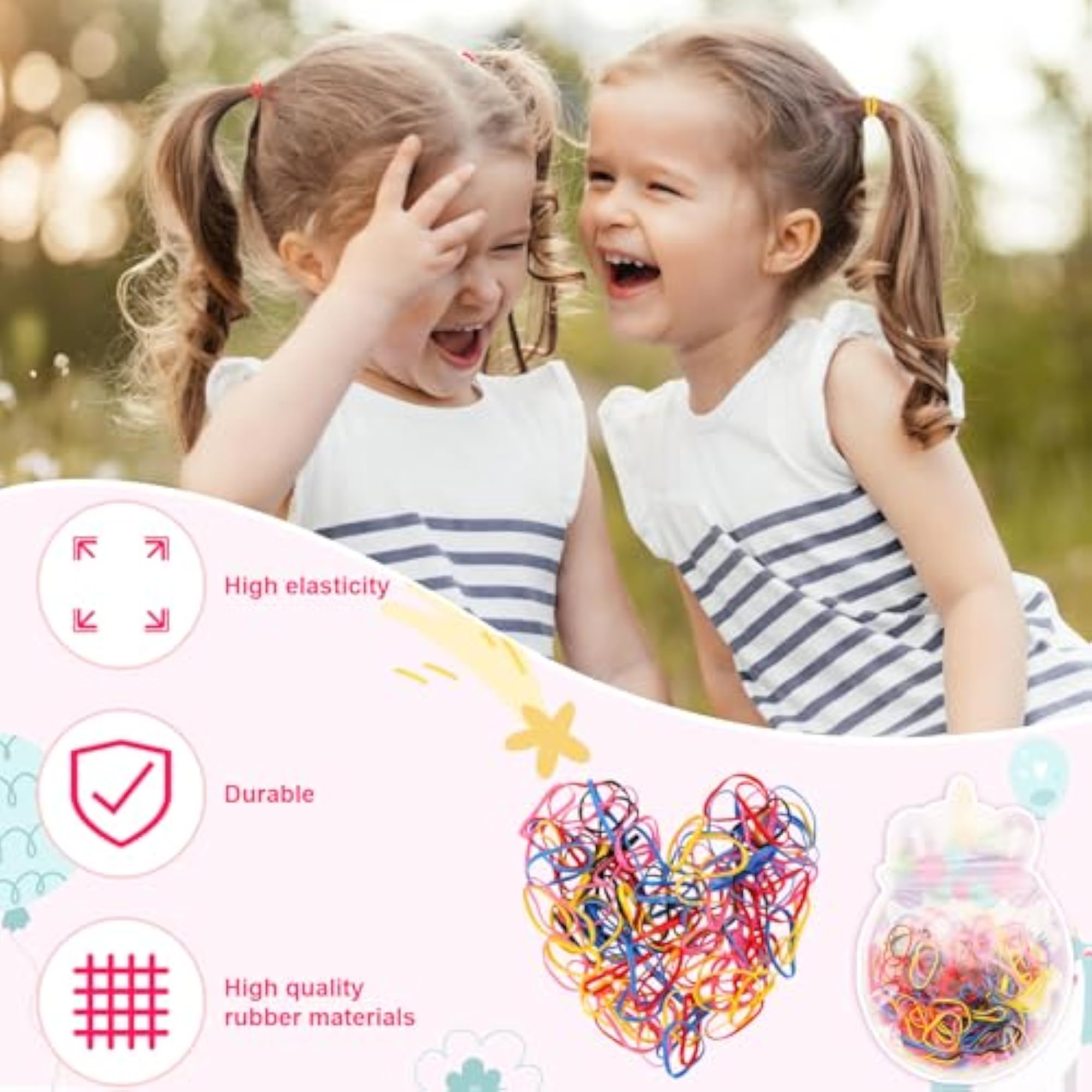 Pack of 126 Hair Clips and Bobbles for Girls